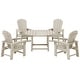 preview thumbnail 1 of 193, Laguna Kids Adirondack 5-Piece Round Table Dining Set Sand