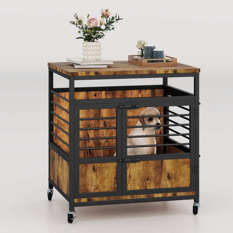 Moasis 24"/31"/39" Wooden Dog Crate Kennel End Table Furniture
