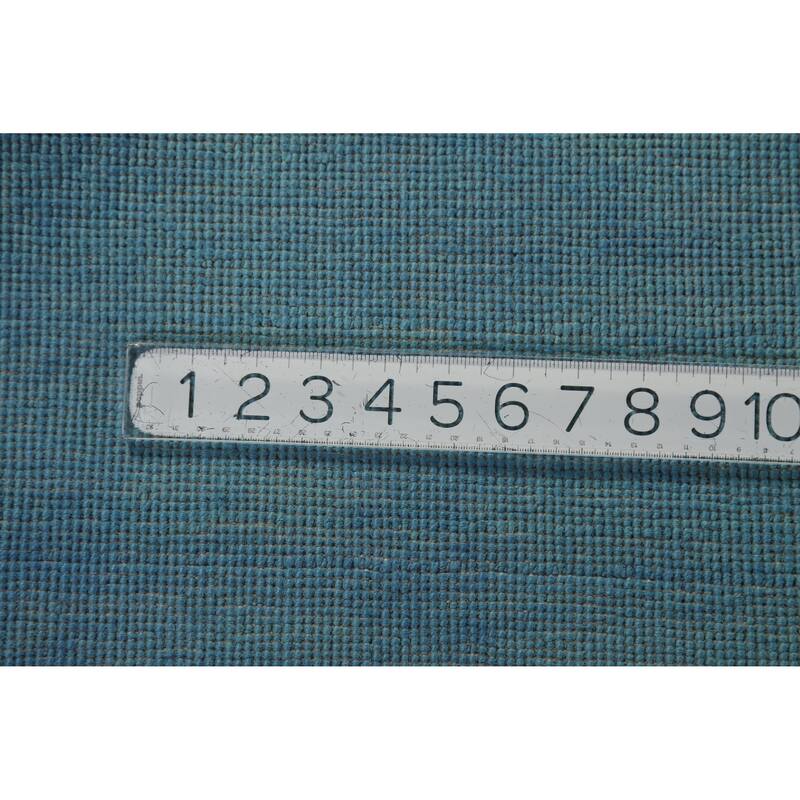 Hand Knotted Oriental 100% Wool Carpet Modern Solid Navy Blue & Blues Gabbeh Area Rug - 10' 1'' X 7' 2''