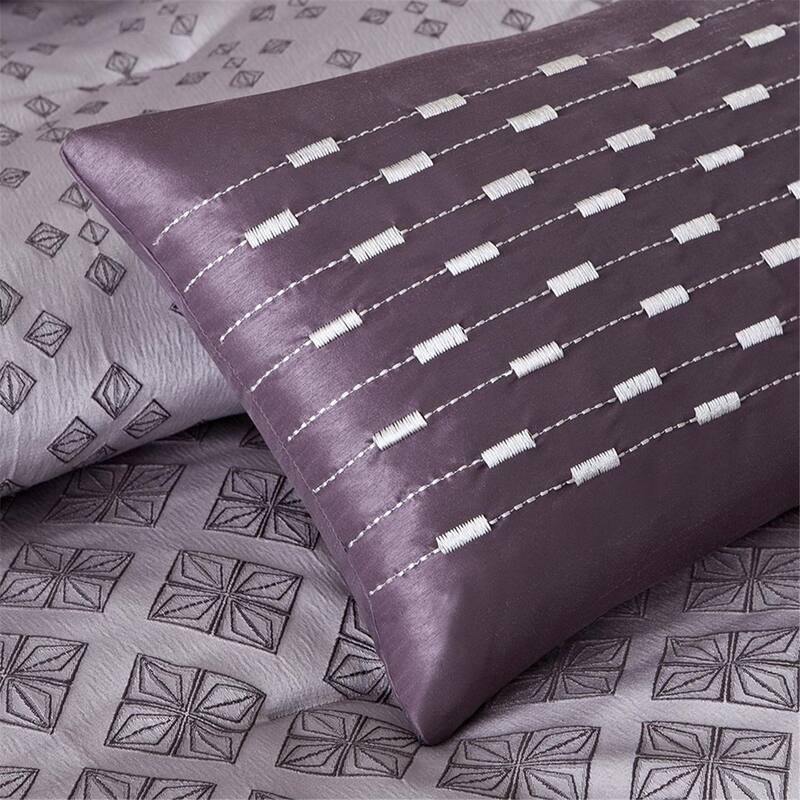 GDF Studio - Biloxi 7-Piece Jacquard Comforter Set with Decorative Pillows