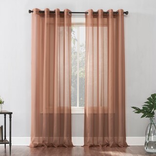 Tenda A Onde Sheer Voile Con Occhielli - Guscio D'Uovo, 149,9x160 Cm, Lavabile