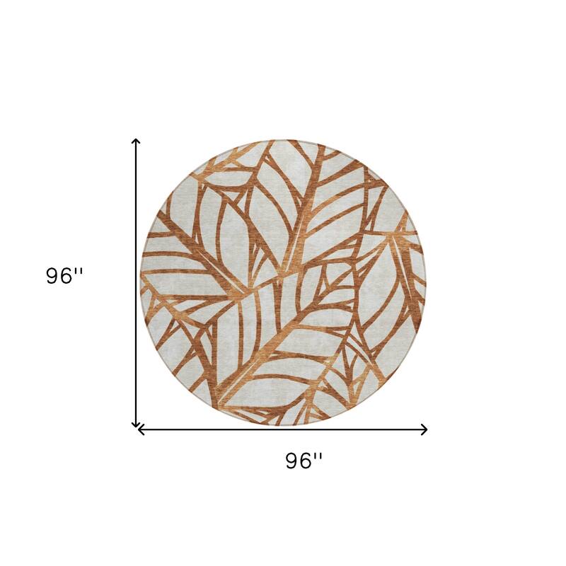 HomeRoots Floral Transitional Rectangle Outdoor Rug
