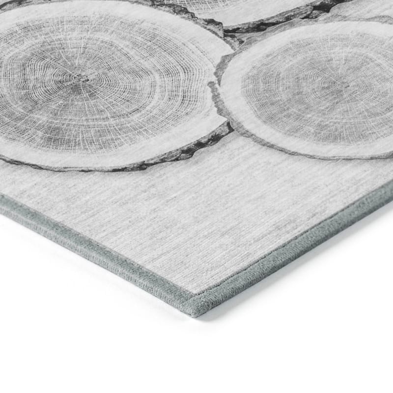 Machine Washable Indoor/ Outdoor Modern Wood Chantille Rug