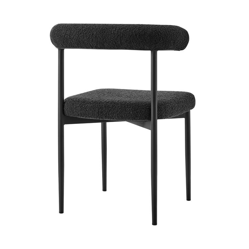 Shannon Upholstered Curved Back Barrel Kitchen Dining Chairs - Set of 2