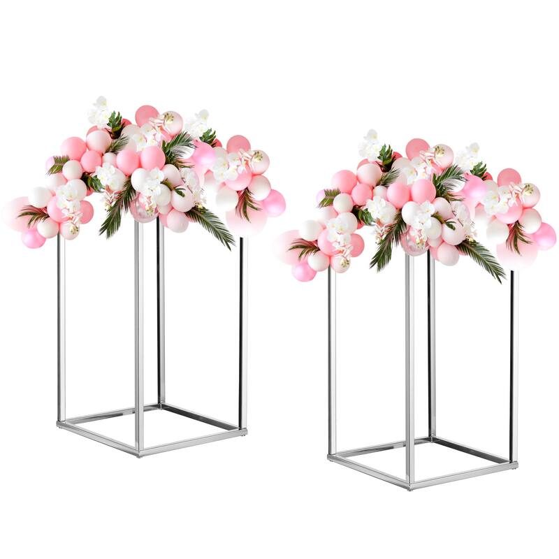 Wedding Flower Stand Vase Column, Metal Flower Rack 2Pcs