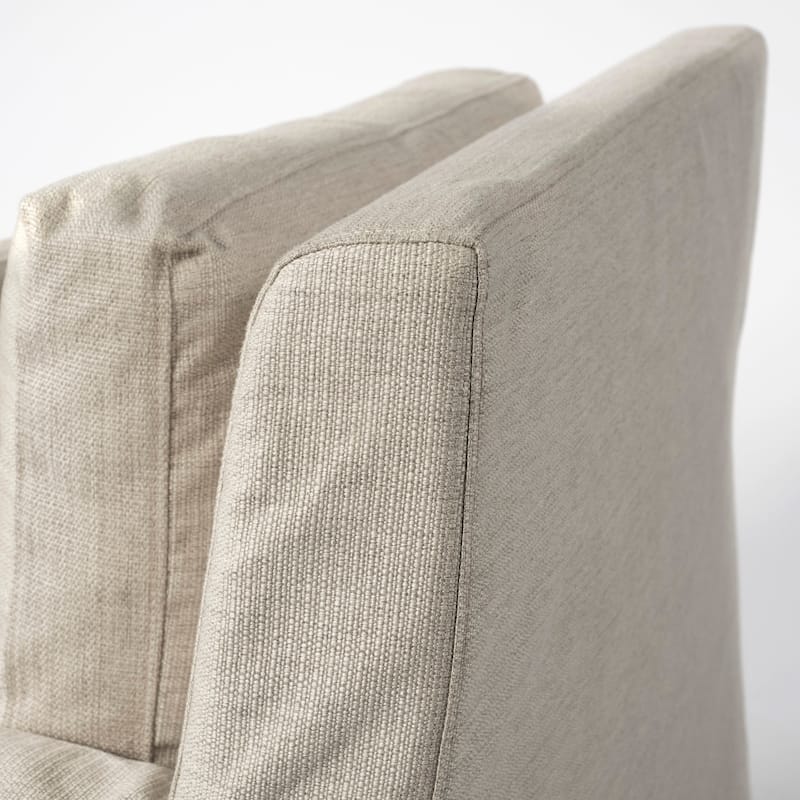 Denly III Beige Slipcover Upholstered Arm Chair