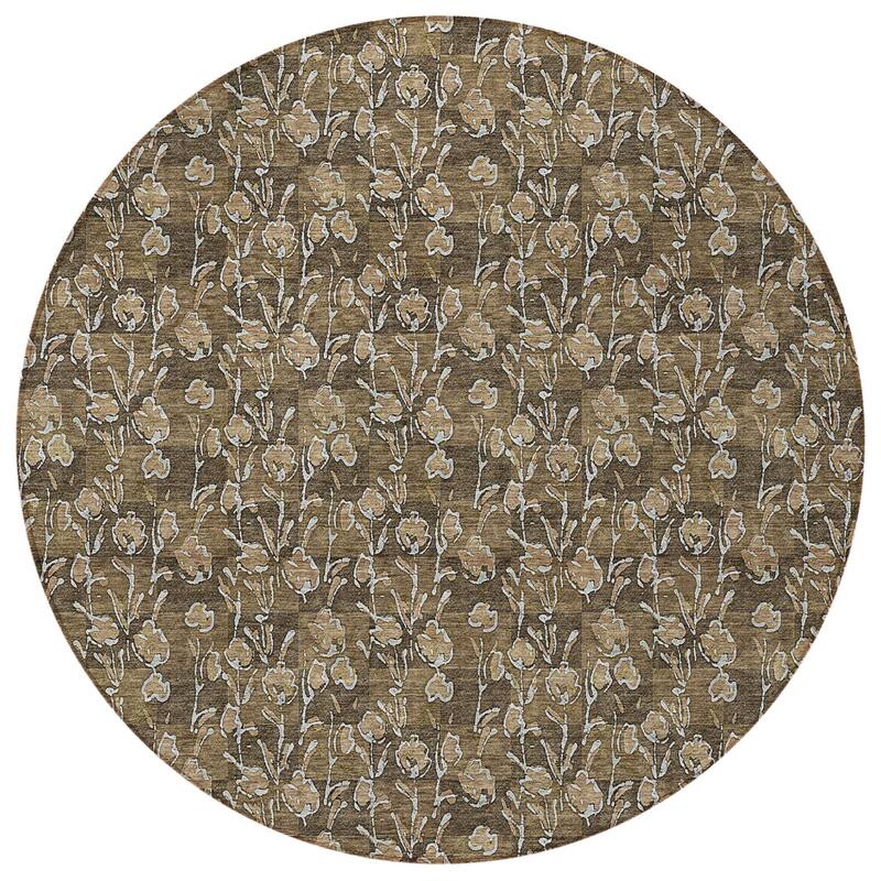 HomeRoots Floral Transitional Rectangle Outdoor Rug