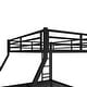 preview thumbnail 9 of 9, Space-Saving Queen Over King Bunk Bed for Teens and Adults with Double Ladder, Safety Guardrails and Noise Reduced