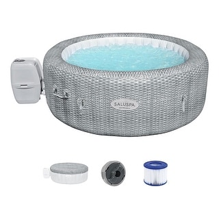 Bestway SaluSpa Honolulu AirJet Inflatable Hot Tub with 140 Soothing Jets, Gray - 110