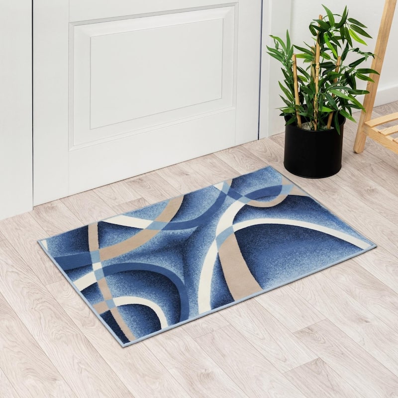 Luxe Weavers Modern Area Rug - 2' x 3' - Blue