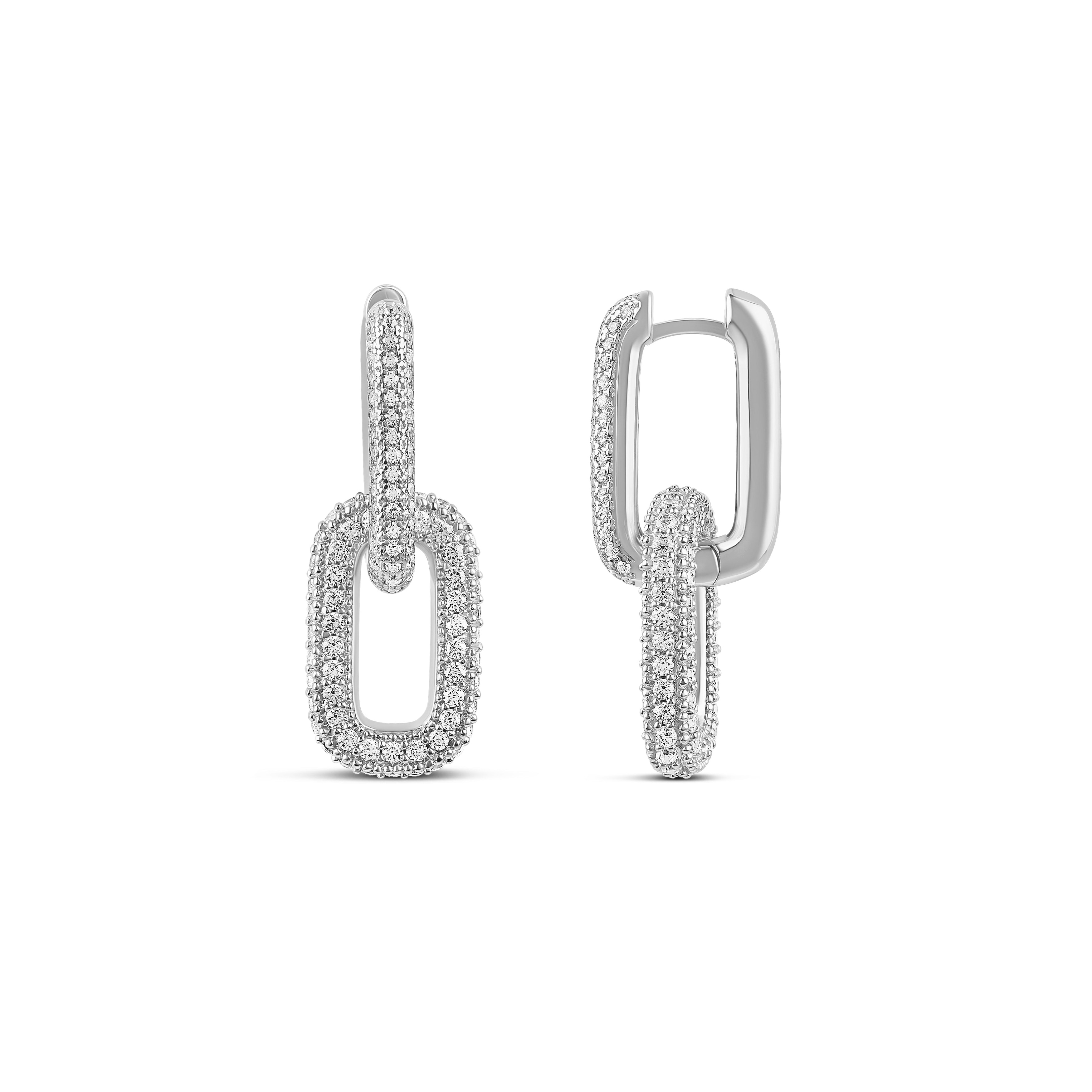 SHYMI Removable Link Pave Earrings