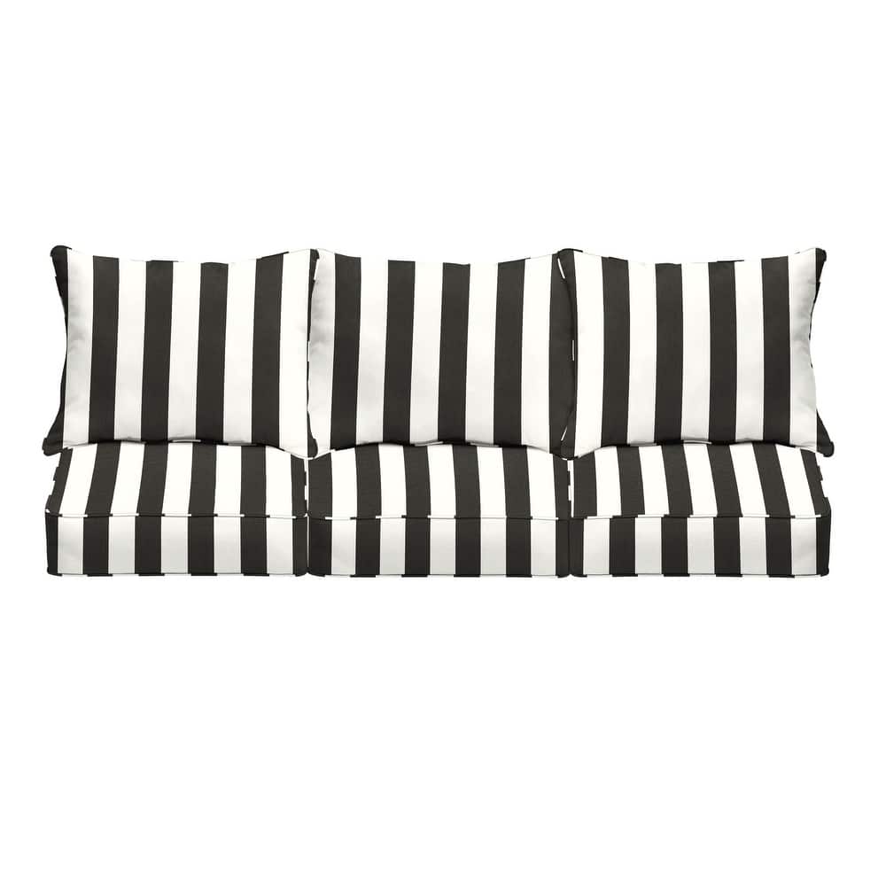 Sorra Home Sunbrella Outdoor Deep Seating Sofa Pillow and Cushion Set