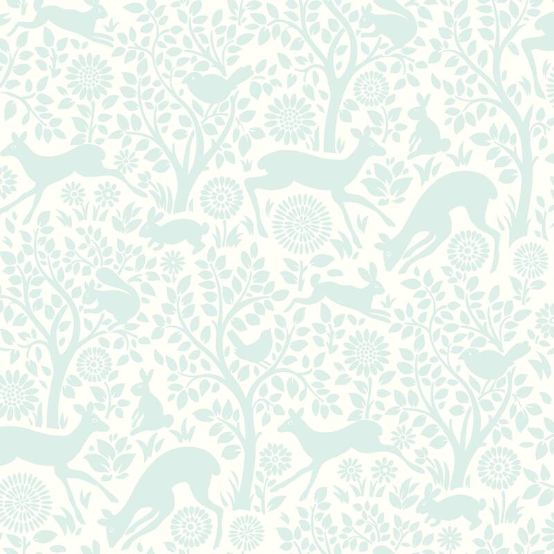 Animals Robertson Anahi Light Pink Forest Fauna 33' L X 20.5 W Wallpaper Roll