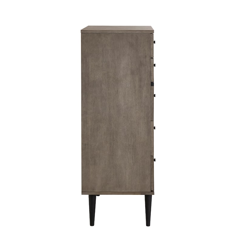 Noe Mid-Century Grey Finish 5-Drawer Chest by iNSPIRE Q Modern