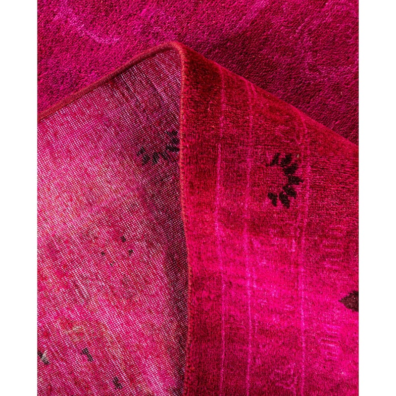 Overdyed One-of-a-Kind Hand-Knotted Area Rug - Purple - 6' 1" x 9' 1"