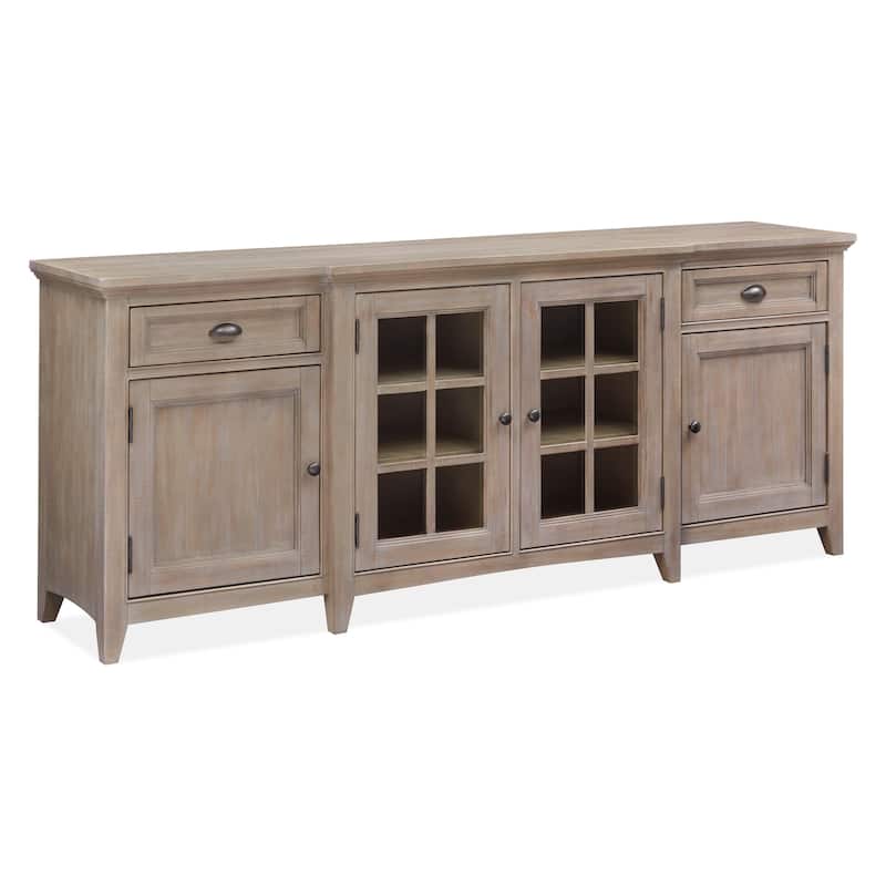 Magnussen Home Paxton Place Dovetail Grey 80" Console - 80"W x 18"D x 32"H - 80"W x 18"D x 32"H - Grey