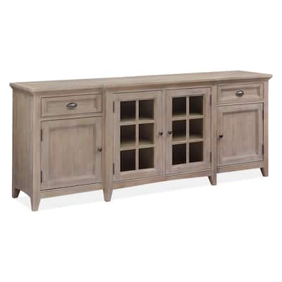 Magnussen Home Paxton Place Dovetail Grey 80" Console - 80"W x 18"D x 32"H