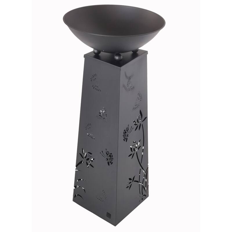 LED Solar Powered Metal Butterfly Planter Holder - 27"