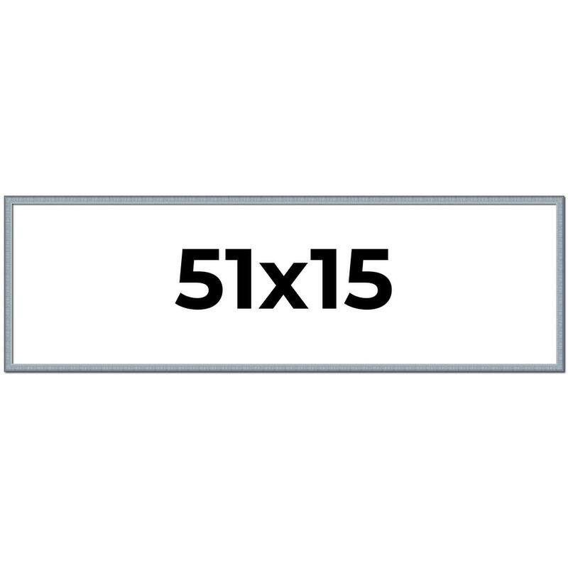 51x15 Frame Rustic Sky Blue Solid Wood Picture Frame | 0.75 Inch