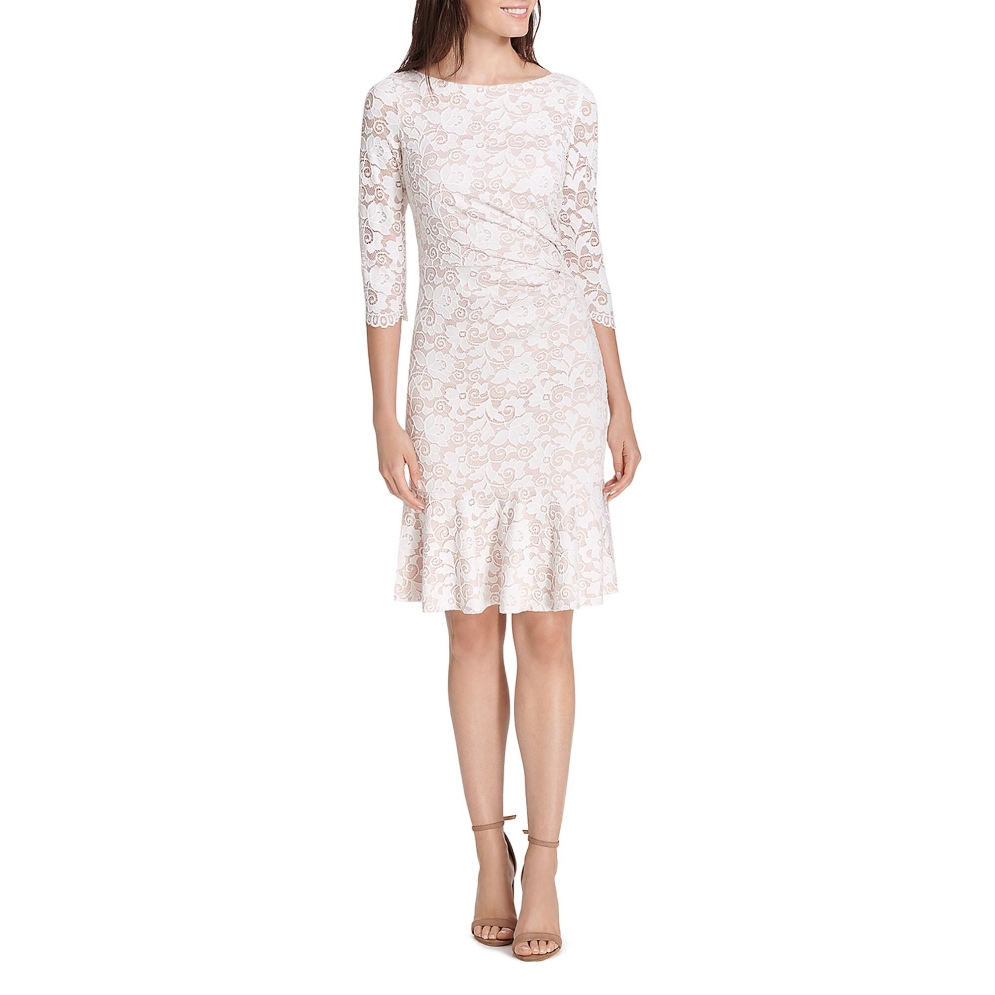eliza j floral lace sheath dress