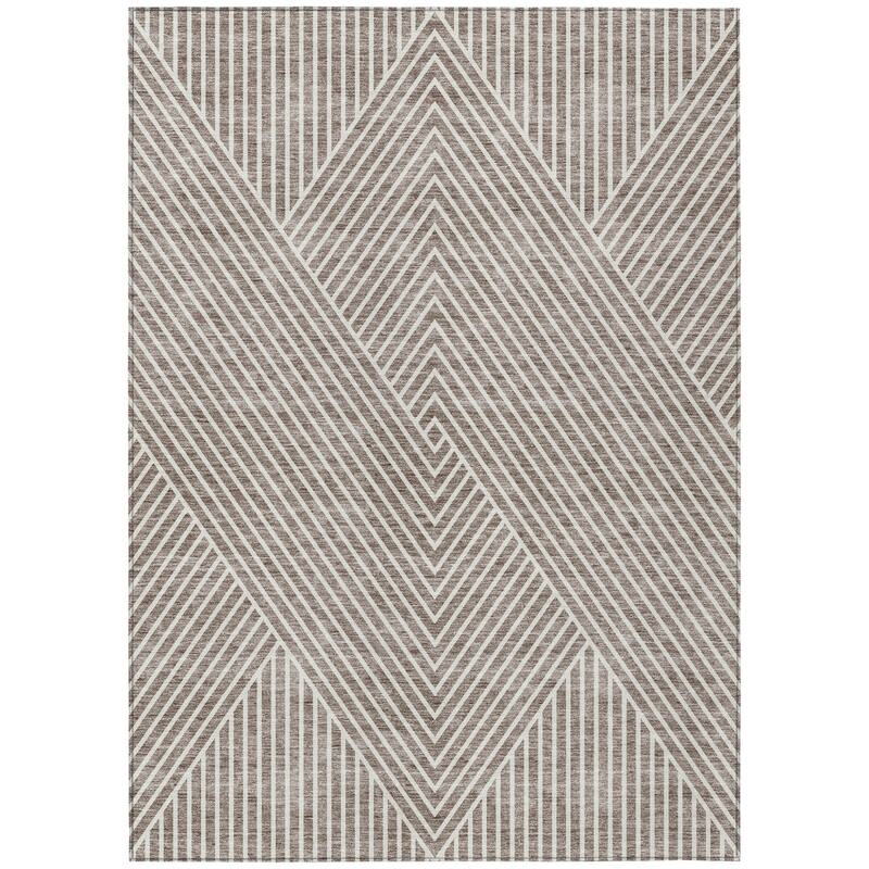 HomeRoots Geometric Transitional Rectangle Outdoor Rug