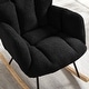 preview thumbnail 13 of 51, Teddy Fabric Tufted Glider Rocking Chair with Metal Frame