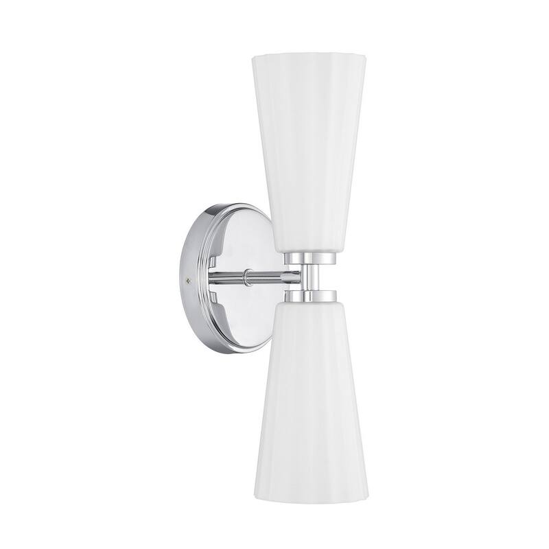 2-Light Wall Sconce By Trade Winds - Chrome