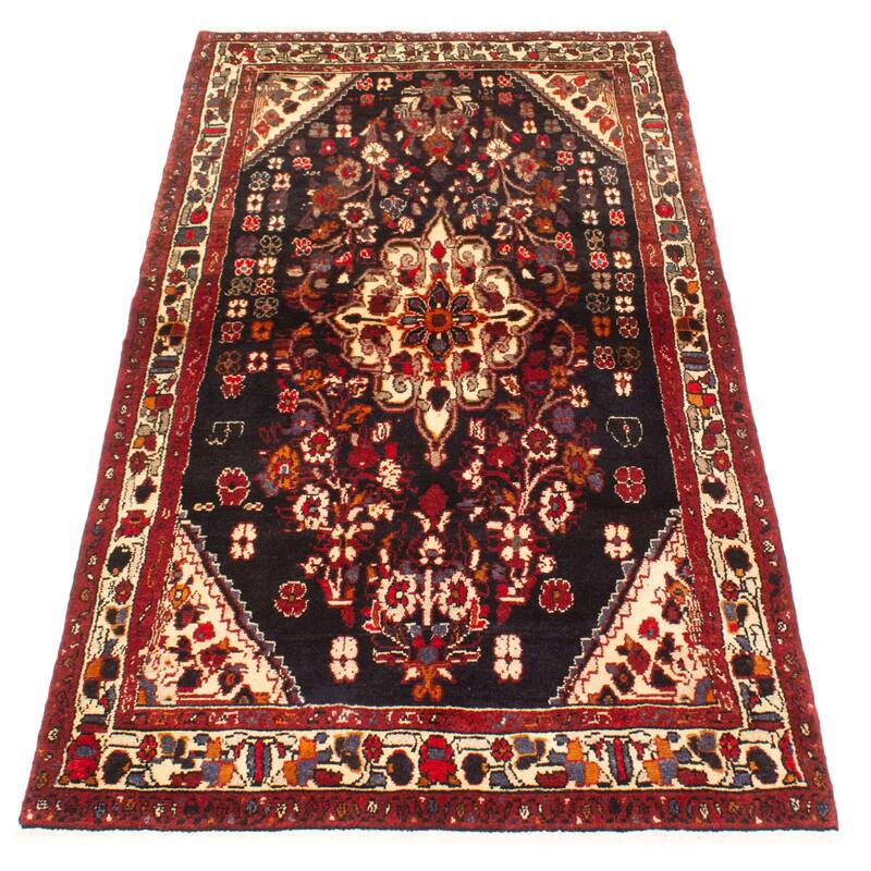 ECARPETGALLERY Hand-knotted Andelz Navy Wool Rug - 4'0 x 8'0