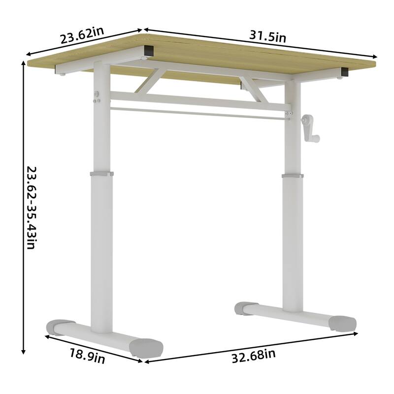 Adjustable Study Desk for Kids & Adults - Height-Adjustable, Multi-Purpose Home/Office Desk, Compact Design