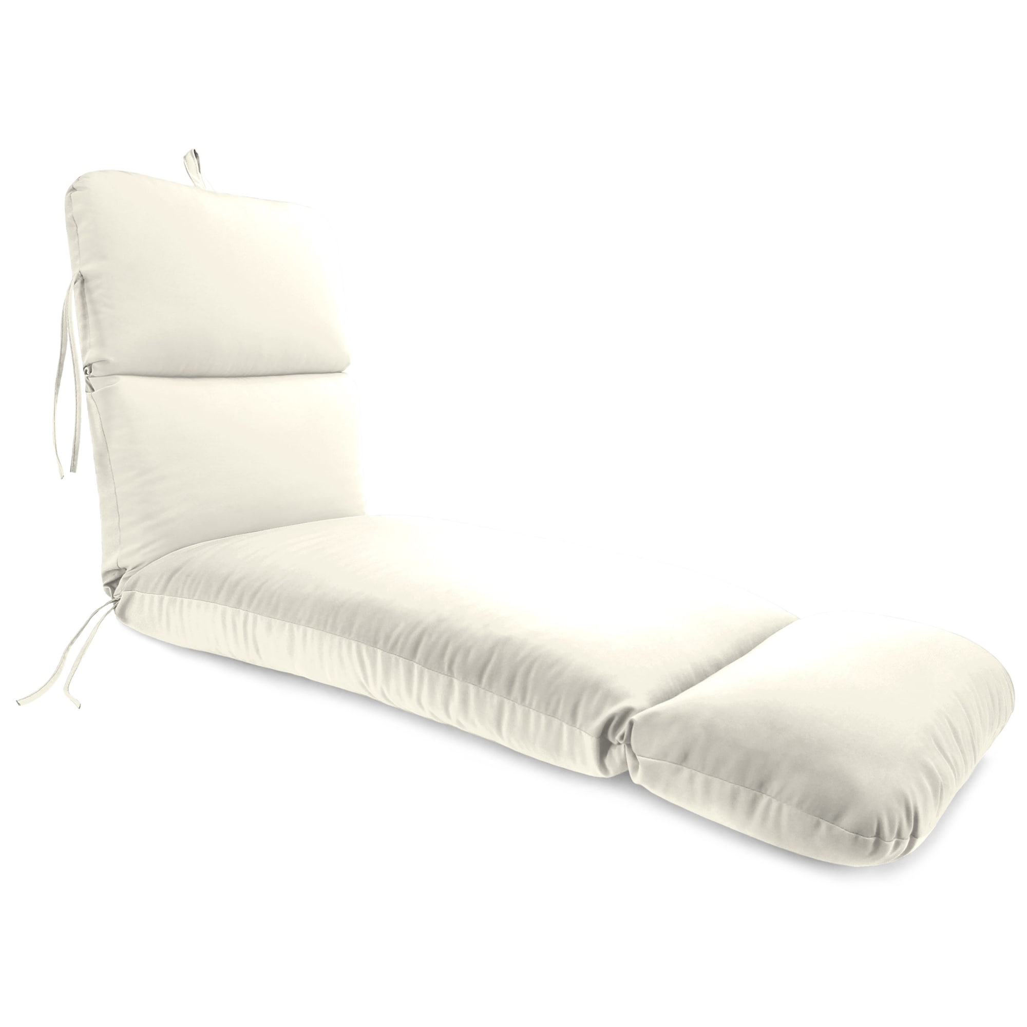 74" x 22" Outdoor Chaise Lounge Cushion with Ties and Loop - 74'' L x 22'' W x 5'' H