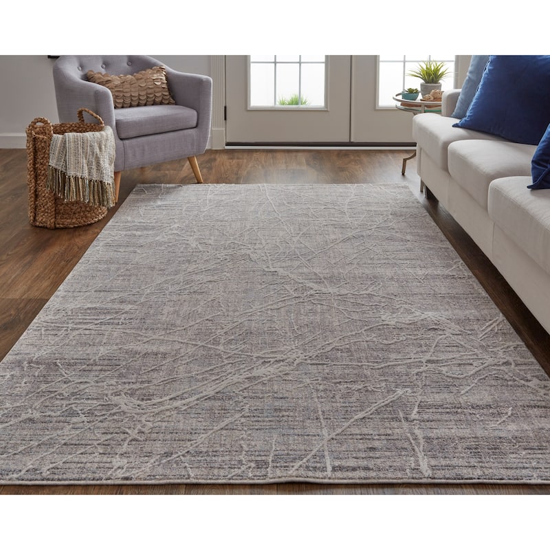 Inger Modern Marble Beige/Ivory Area Rug