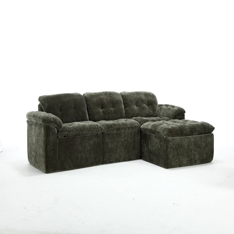 Modular Convertible Cushioned Sleeper Sofa Set
