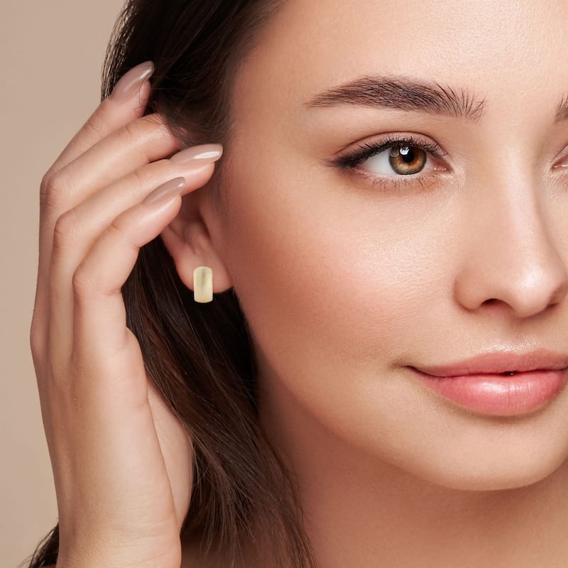 Soleil 14K Gold Bold Satin Hoop Earrings
