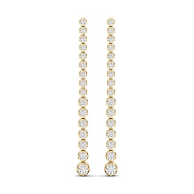 Marquee 3 1/5 CTW Diamond Dangle Earrings in 14K Yellow Gold