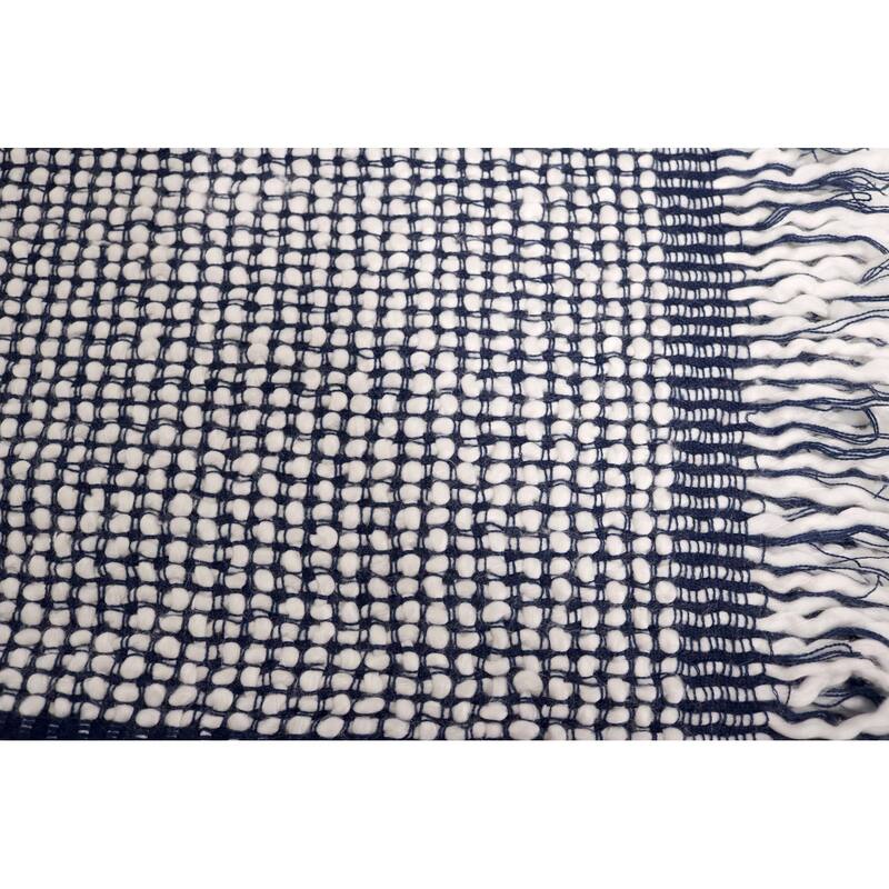 Home&Manor Handcrafted 100% Wool Throw Blanket