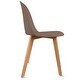 preview thumbnail 49 of 71, Set of 4 Plastic Dining Side Chair Wood For Event Kitchen Office Event Garden Patio Cafe Indoor Outdoor
