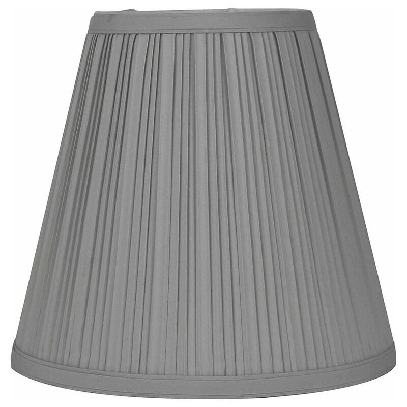 Many Selections Table Lamp Shade, 5 inch Top, 9 inch Bottom, 8.5 inch Slant - Single - Silver