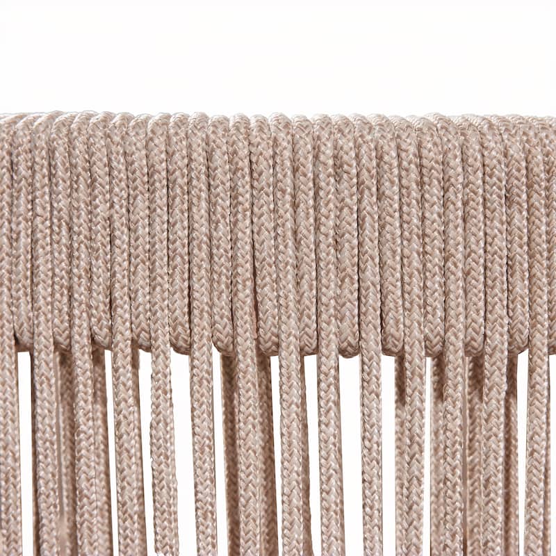 Christopher Knight Home - Aurelia Modern Acacia Wood Outdoor 9-Piece Dining Set with Woven Rope Back Chairs and Cushions