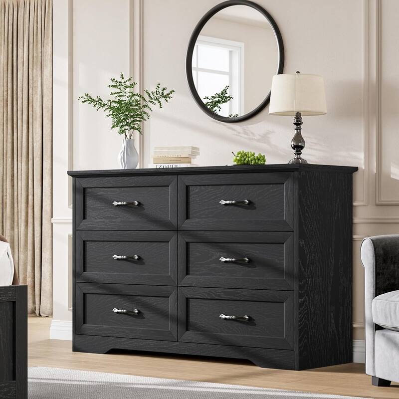 6 Drawers Dresser, TV Stand, Storage Organizer for Bedroom,Living Room