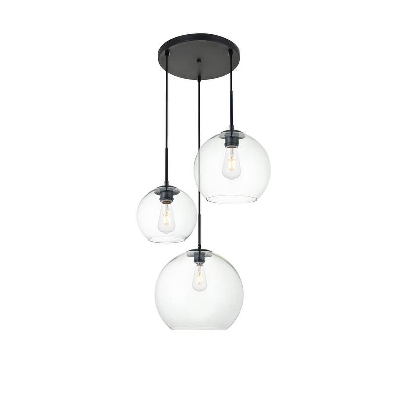 Clear Glass 3-light Pendant