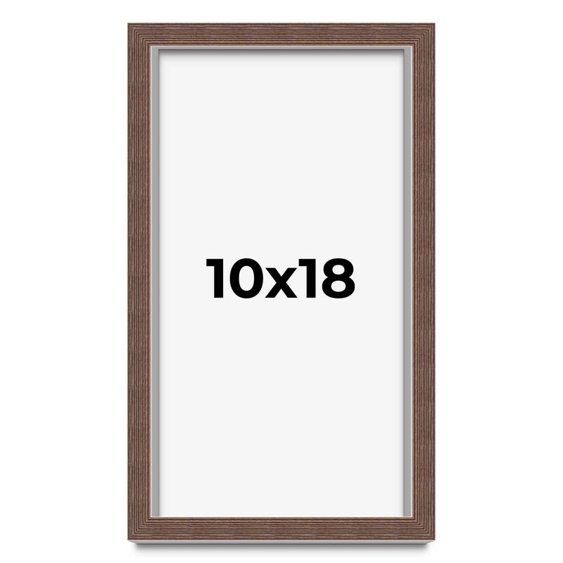 10x18 Shadow Box Frame Brown | 1.125 inches Deep Real Wood Rustic