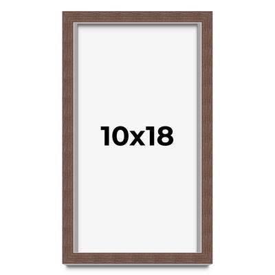 10x18 Shadow Box Frame Brown | 1.125 inches Deep Real Wood Rustic