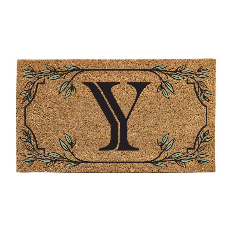 28 in. x 16 in. Monogram Coir Mat, Letter "Y"