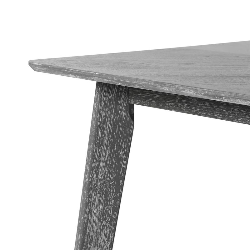 Retro Dining Table, Kitchen Room Table For 6,Minimalist Rectangular Dinette Table,Rubberwood Legs