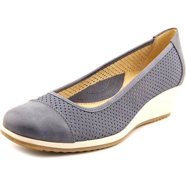 Naturalizer Bartow Women Open Toe Synthetic Blue Wedge Heel
