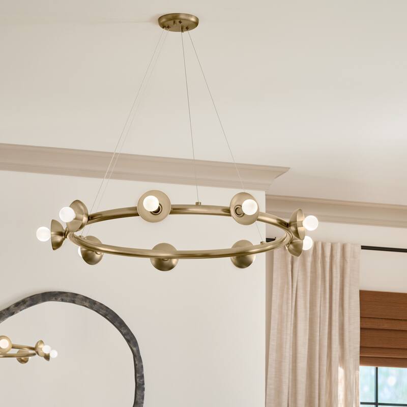 Palta 9-Light Wagon Wheel Chandelier
