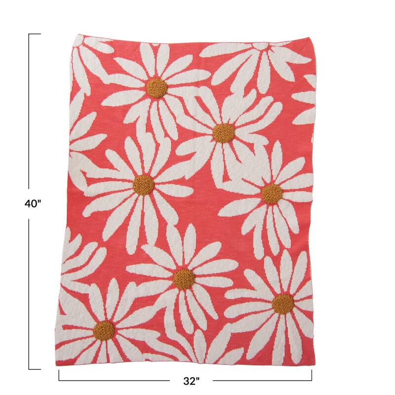 Cotton Knit Baby Blanket with Prints