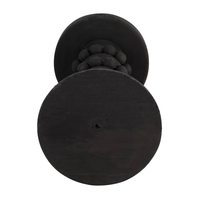 Sagebrook Home Artisanal Wood Pillar Candle Holders
