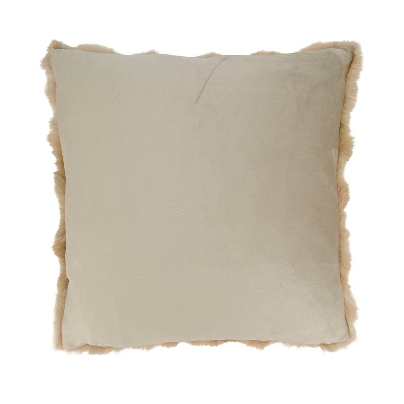 Plush Faux Fur Throw Pillow - Ultra-Soft Textured Accent for Sofa, Bed & Cozy Layered Styling