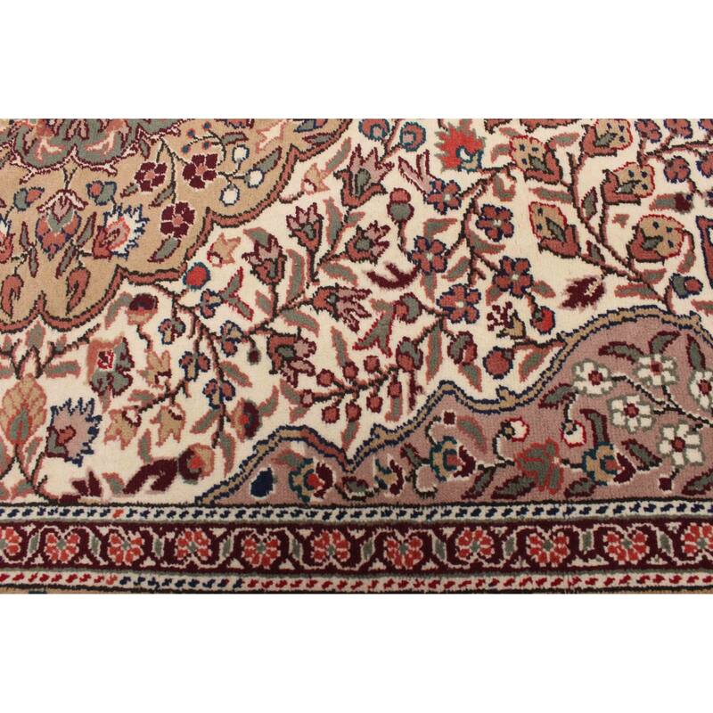 ECARPETGALLERY Hand-knotted Hereke Cream Wool Rug - 3'10 x 6'0